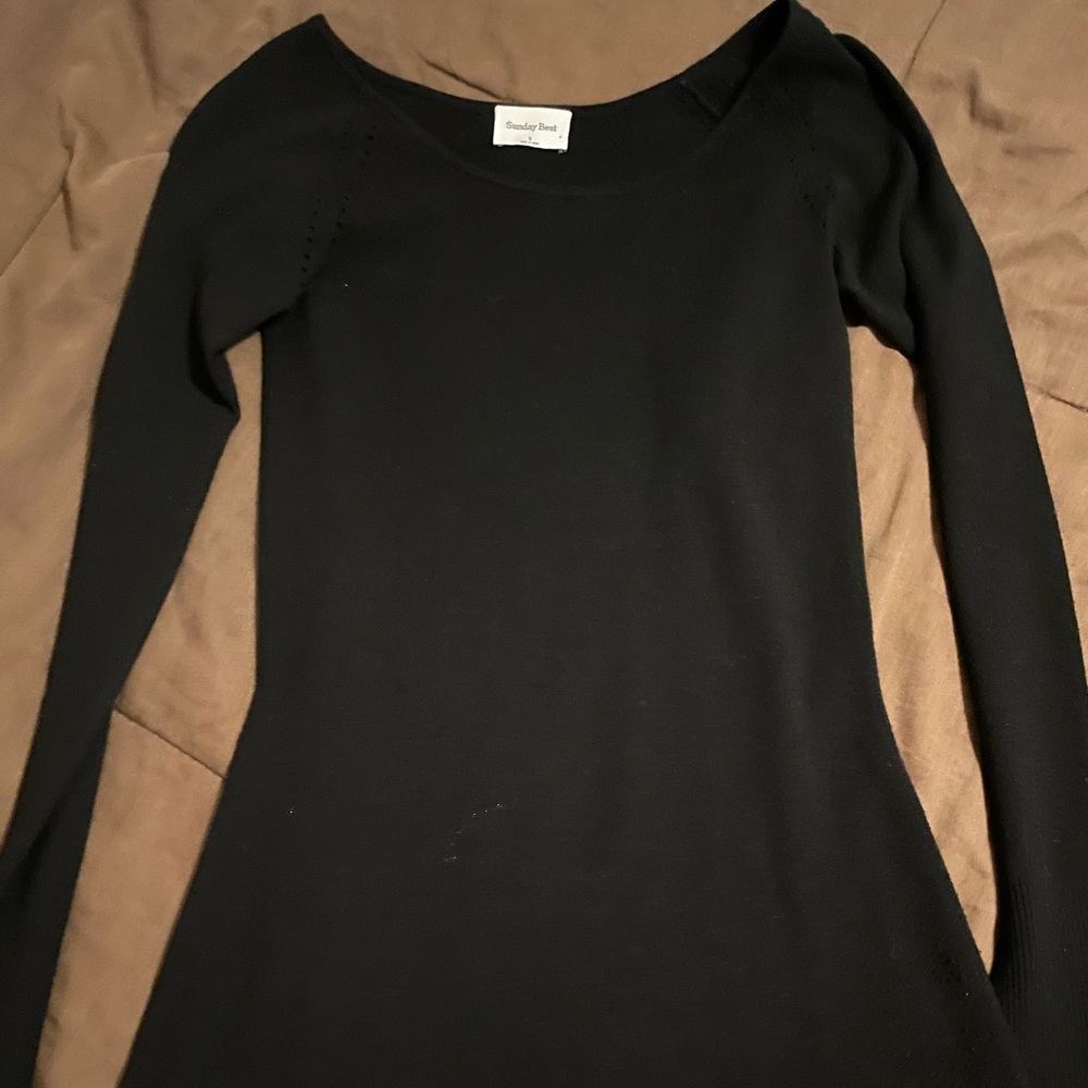 ARITZIAs Sundays Best - Black Long Sleeve Dress
